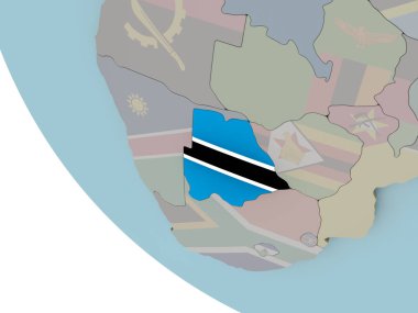 Botsvana bayrağı çizim ile