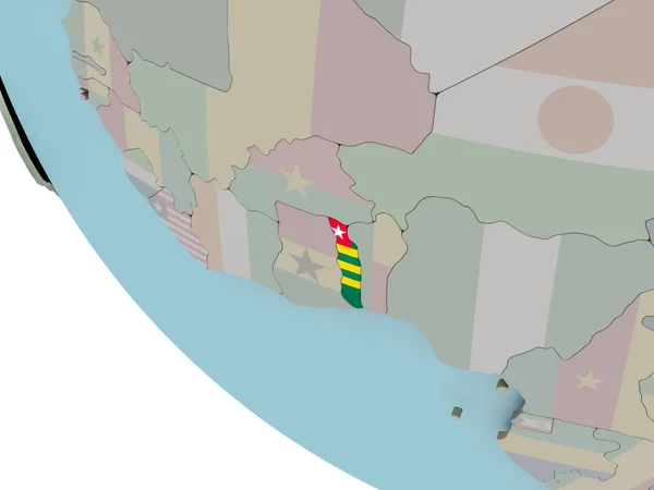 Togo zászló illusztráció — Stock Fotó