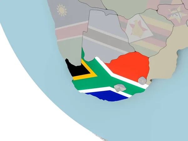 Південна Африка з прапором ілюстрація — стокове фото