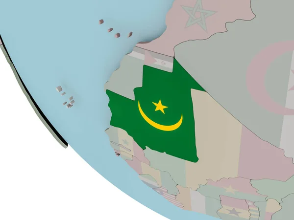 Mauritania con ilustración de bandera —  Fotos de Stock