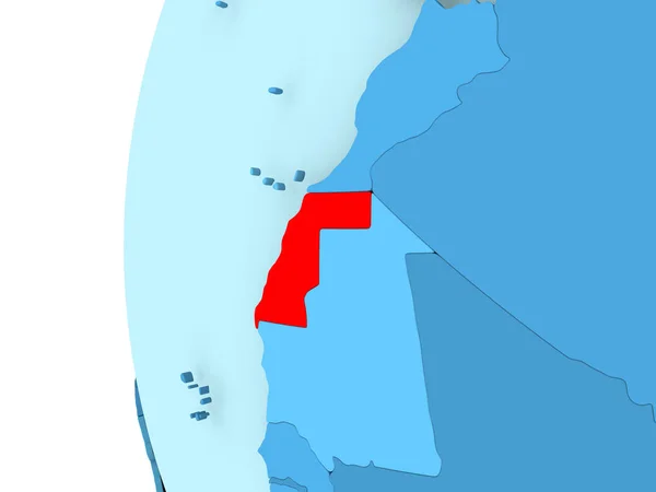 O mapa de Saara Ocidental — Fotografia de Stock