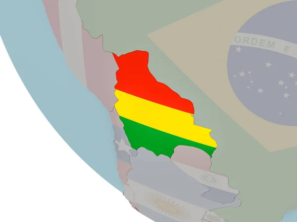 Bolivia con illustrazione bandiera — Foto Stock