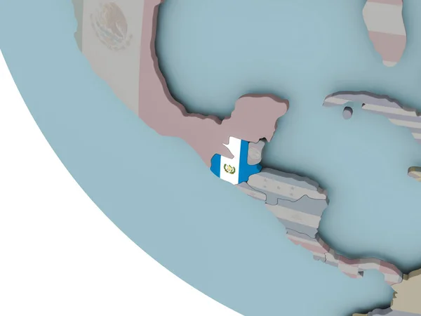 Guatemala with flag illustration — Stock Photo, Image