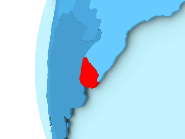 O mapa de Uruguai — Fotografia de Stock