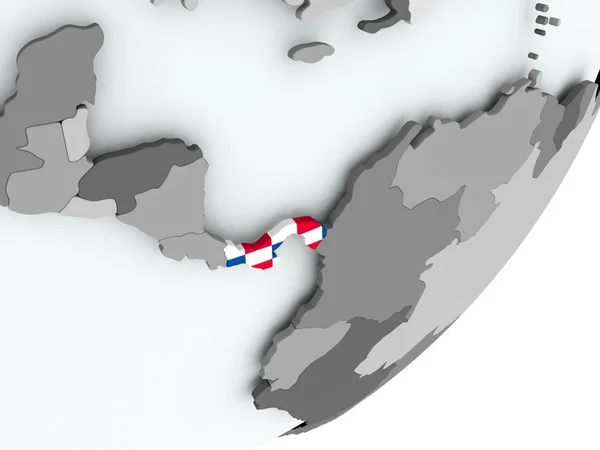 Drapeau de Panama sur la carte — Photo