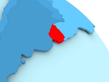 Mavi dünya üzerinde Uruguay