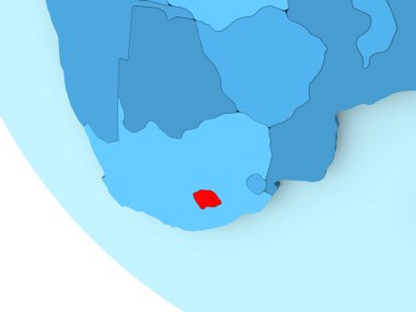 Lesotho mavi siyasi dünya üzerinde