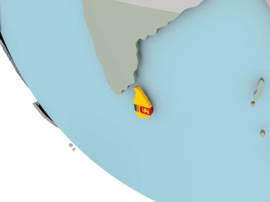 Sri Lanka bayrağı çizim ile