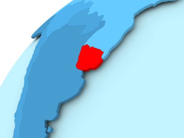 Mavi dünya üzerinde Uruguay