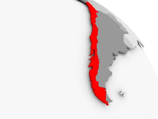 O mapa de Chile — Fotografia de Stock