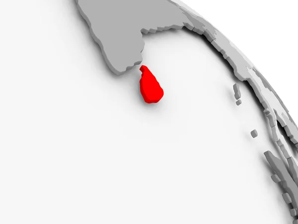 Карта Шрі - Ланки — стокове фото