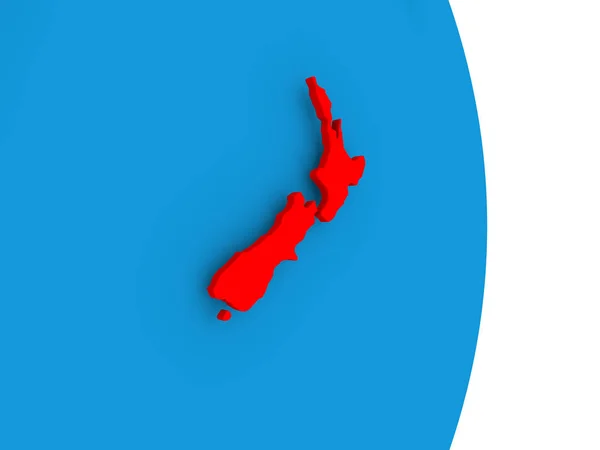 Neuseeland auf dem Globus — Stockfoto