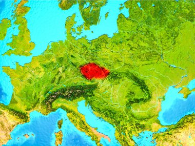 Çek Cumhuriyeti dünya üzerindeki kırmızı