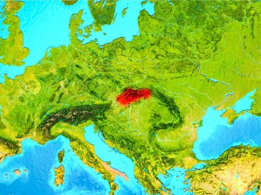 Slovakya dünya üzerindeki kırmızı