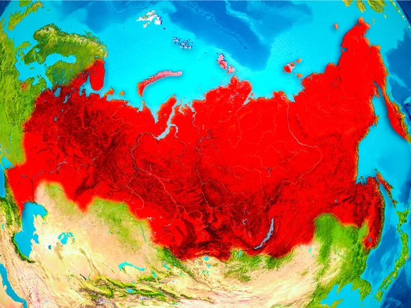 지구에 빨간색 러시아 — 스톡 사진