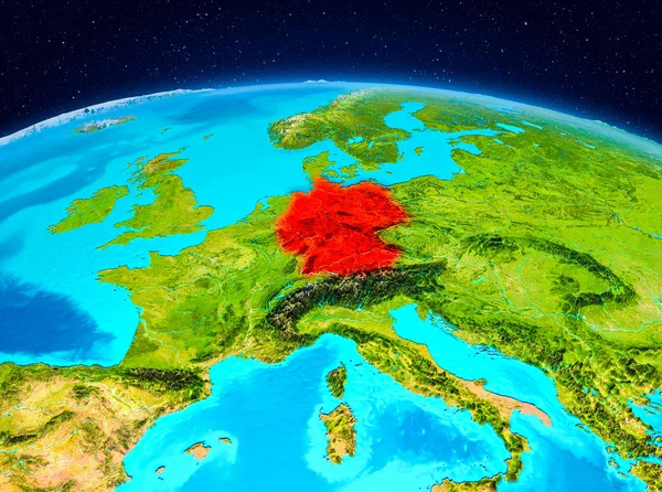 Germania dall'orbita — Foto Stock