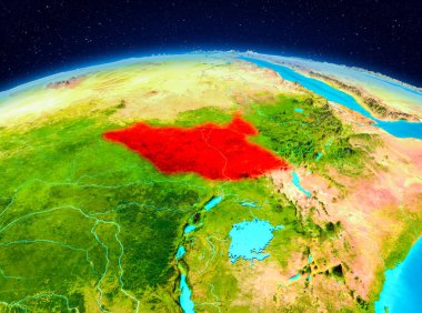 Yörüngeden Güney Sudan