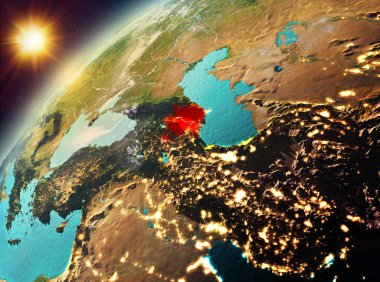 Azerbaycan Planet Earth günbatımı