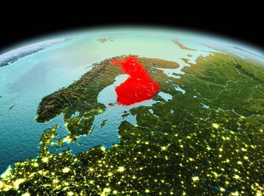 Planet Earth uzayda Finlandiya