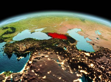 Planet Earth uzayda Georgia