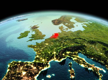 Planet Earth uzayda Hollanda