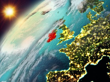 İrlanda'da günbatımı Dünya gezegeninin