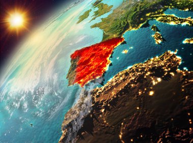 Planet Earth günbatımı, İspanya