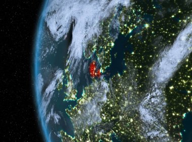 Danimarka kırmızı gece