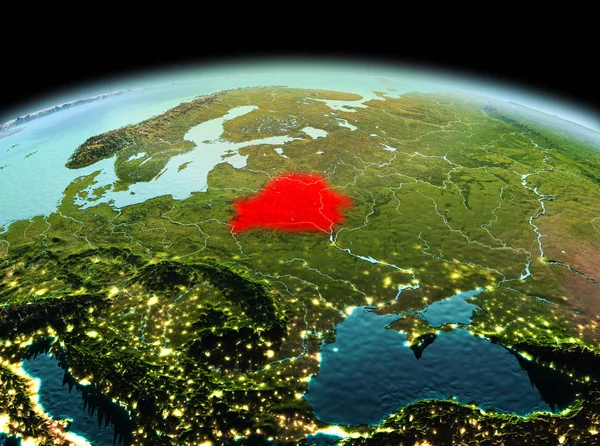 白俄罗斯在地球上的空间 — 图库照片