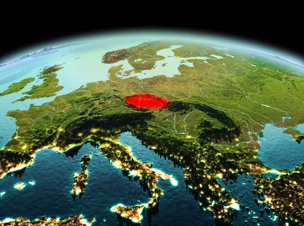 Planet Earth uzayda Çek Cumhuriyeti