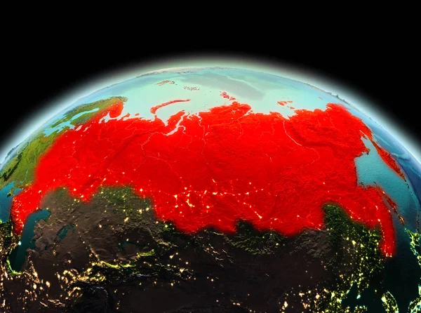 Planet Earth uzayda Rusya