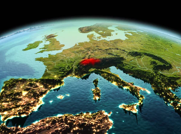 Planet Earth uzayda İsviçre