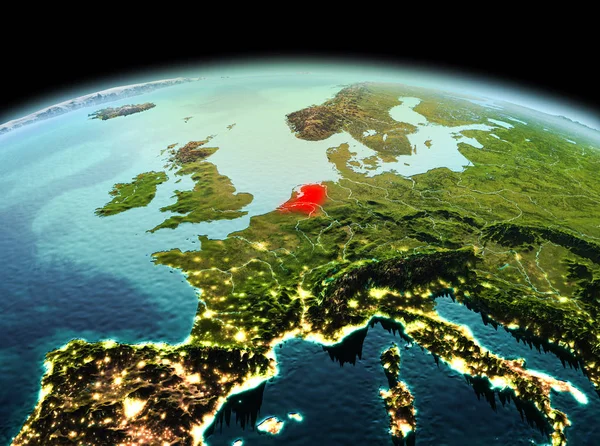 Planet Earth uzayda Hollanda