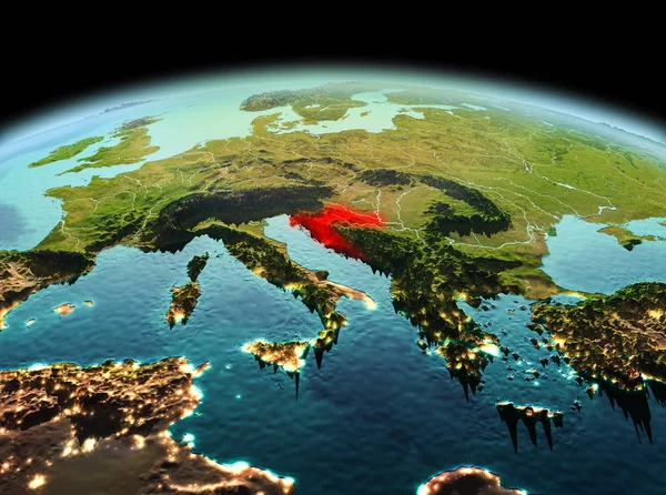 Planet Earth uzayda Hırvatistan