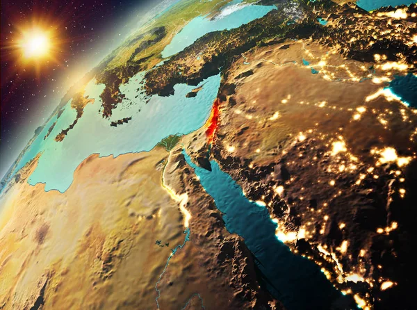 İsrail Planet Earth günbatımı