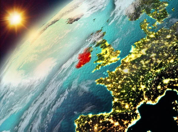 İrlanda'da günbatımı Dünya gezegeninin — Stok fotoğraf