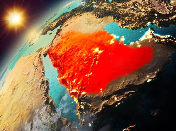 Planet Earth günbatımı, Suudi Arabistan