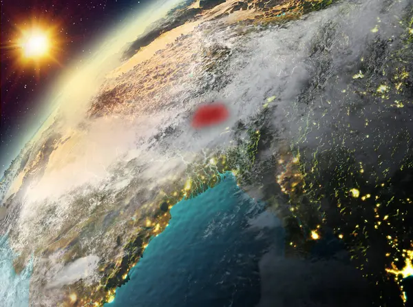 Bhutan Planet Earth günbatımı