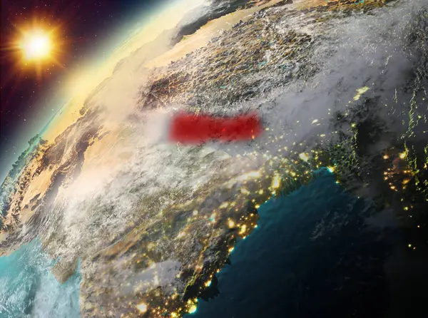 Nepal Planet Earth günbatımı