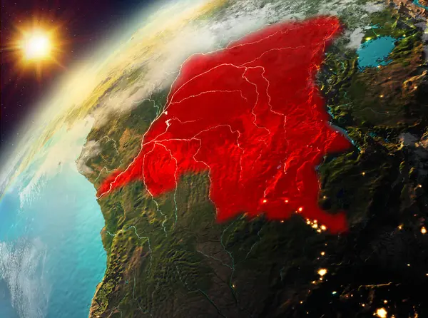 Demokratik Kongo Cumhuriyeti Planet Earth günbatımı