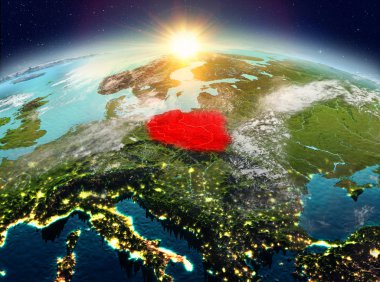 Polonya Sunrise uzaydan