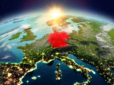 Sunrise uzaydan Almanya