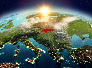 Sunrise uzaydan Slovakya