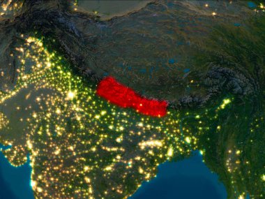 Kırmızı gece Nepal