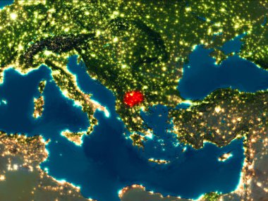 Kırmızı gece Makedonya