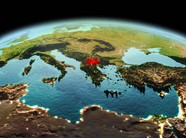 Planet Earth uzayda Makedonya