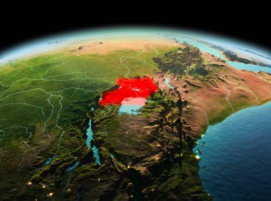 Planet Earth uzayda Uganda