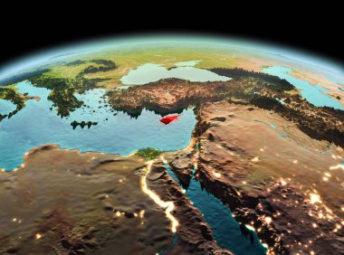 Planet Earth uzayda Kıbrıs