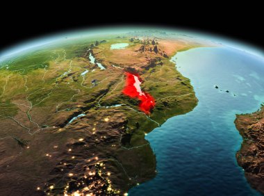 Malavi Planet Earth uzayda