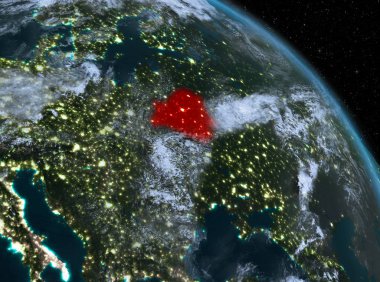 Beyaz Rusya yörüngeden geceleri